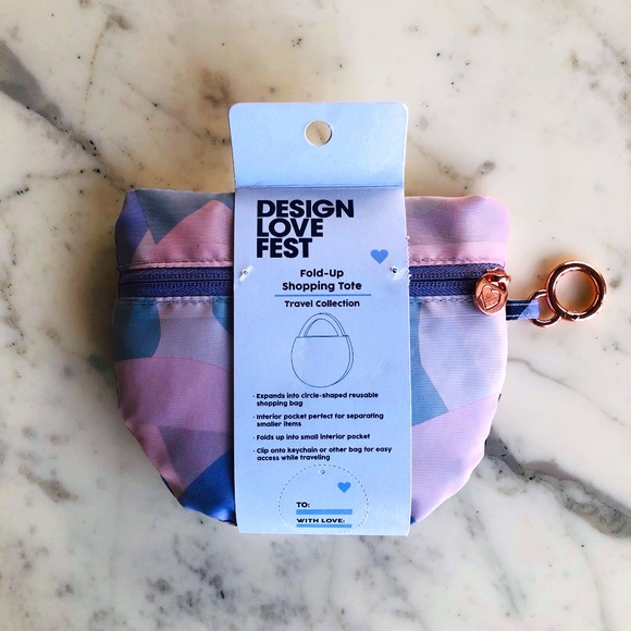 DESIGN LOVE FEST Fold-Up Tote - Picture 1 of 6